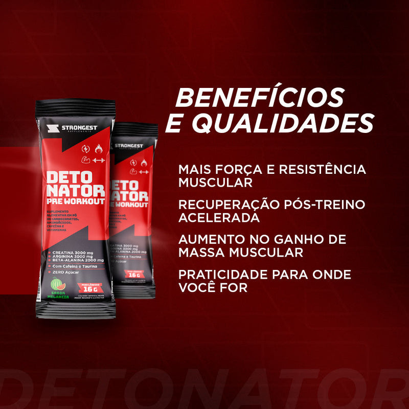 Pré Treino Detonator Caixa 20 Sachês